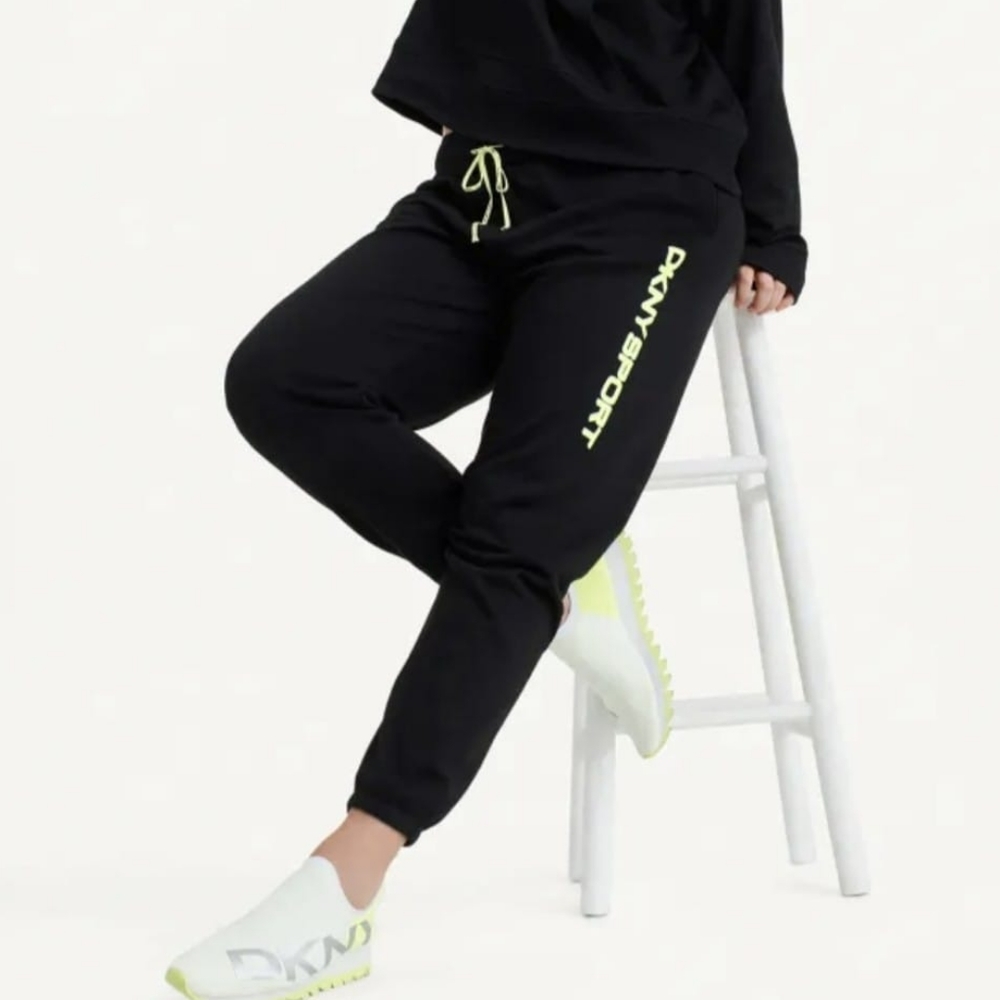 DKNY Sport Women's Sweatpant Black High waist Jogger